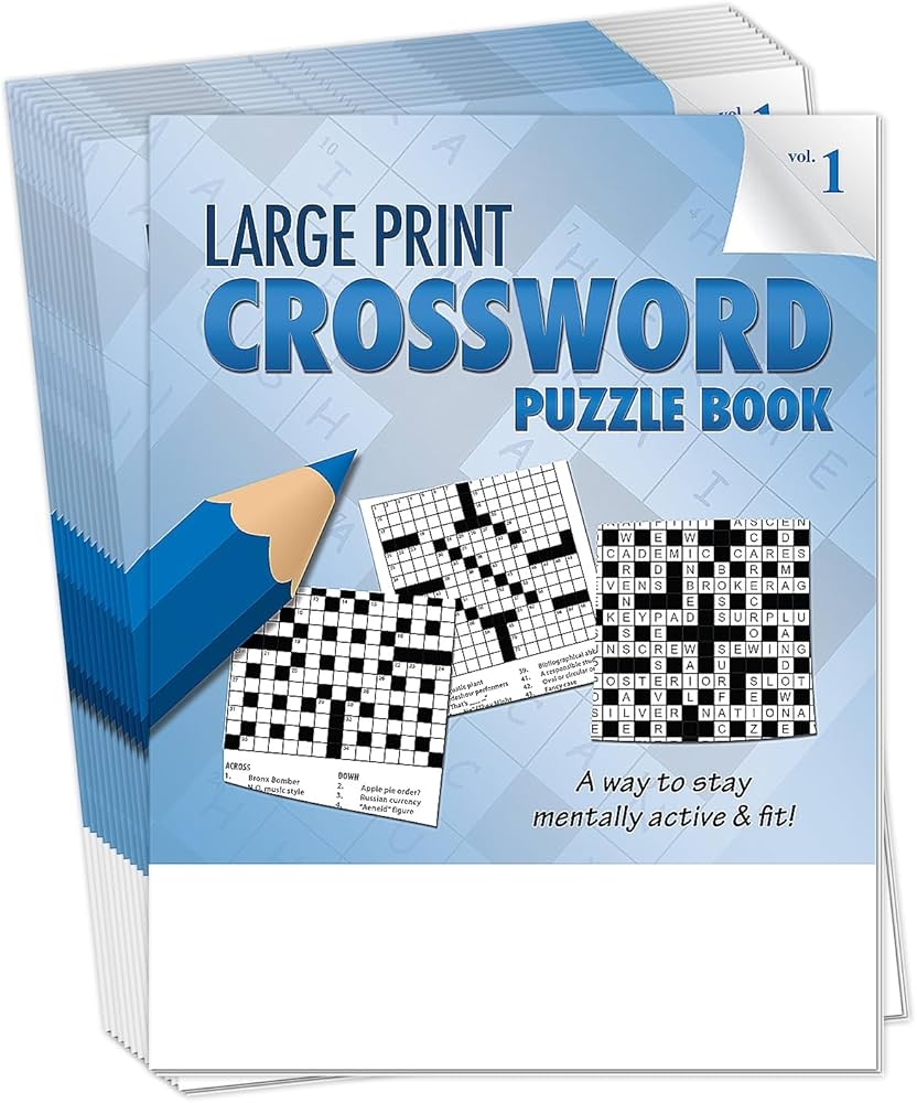 Amazon ZOCO Large Print Crossword Puzzle Books 25 Bulk Pack Games For Adults The Visually Impaired Seniors Gifts For Assisted Living Residents Vol 1 Toys Games