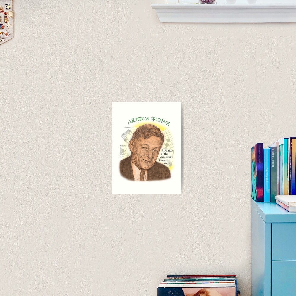 Arthur Wynne Inventor Of The Crossword Puzzle Art Board Print For Sale By Eedeeo Redbubble