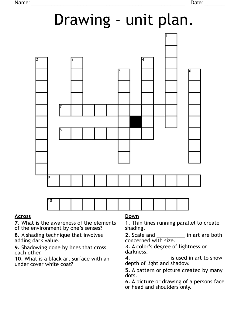 Crossword Puzzle Drawing