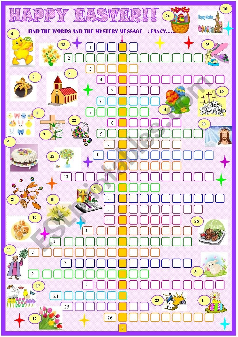 Easter Crossword Puzzle Answers