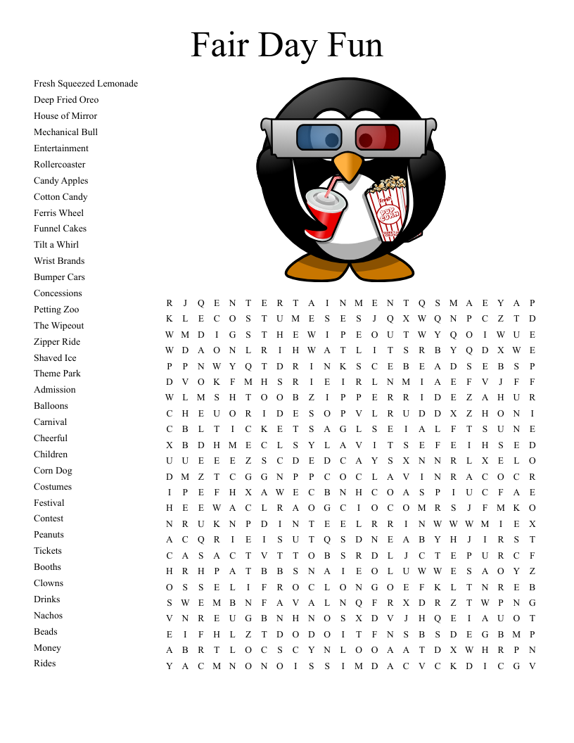 FUN AT THE FAIR Crossword WordMint