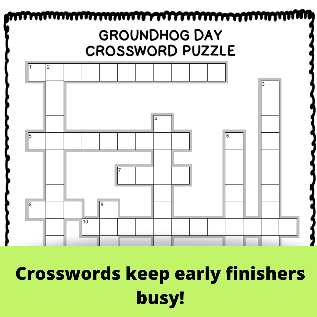 Groundhog Day Activities Word Searches Crosswords Puzzles Writing Classful