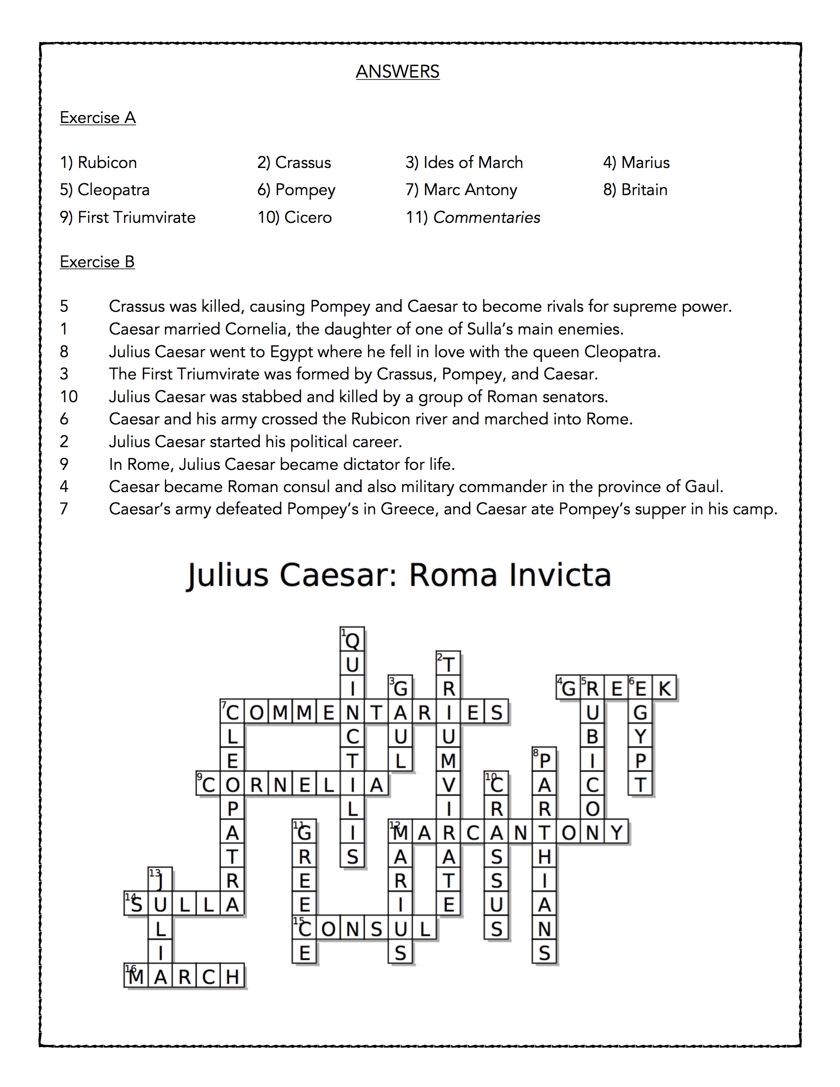 Julius Caesar Roma Invicta Classful