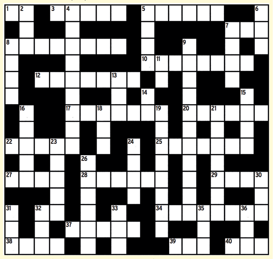 Crossword Puzzle Economics