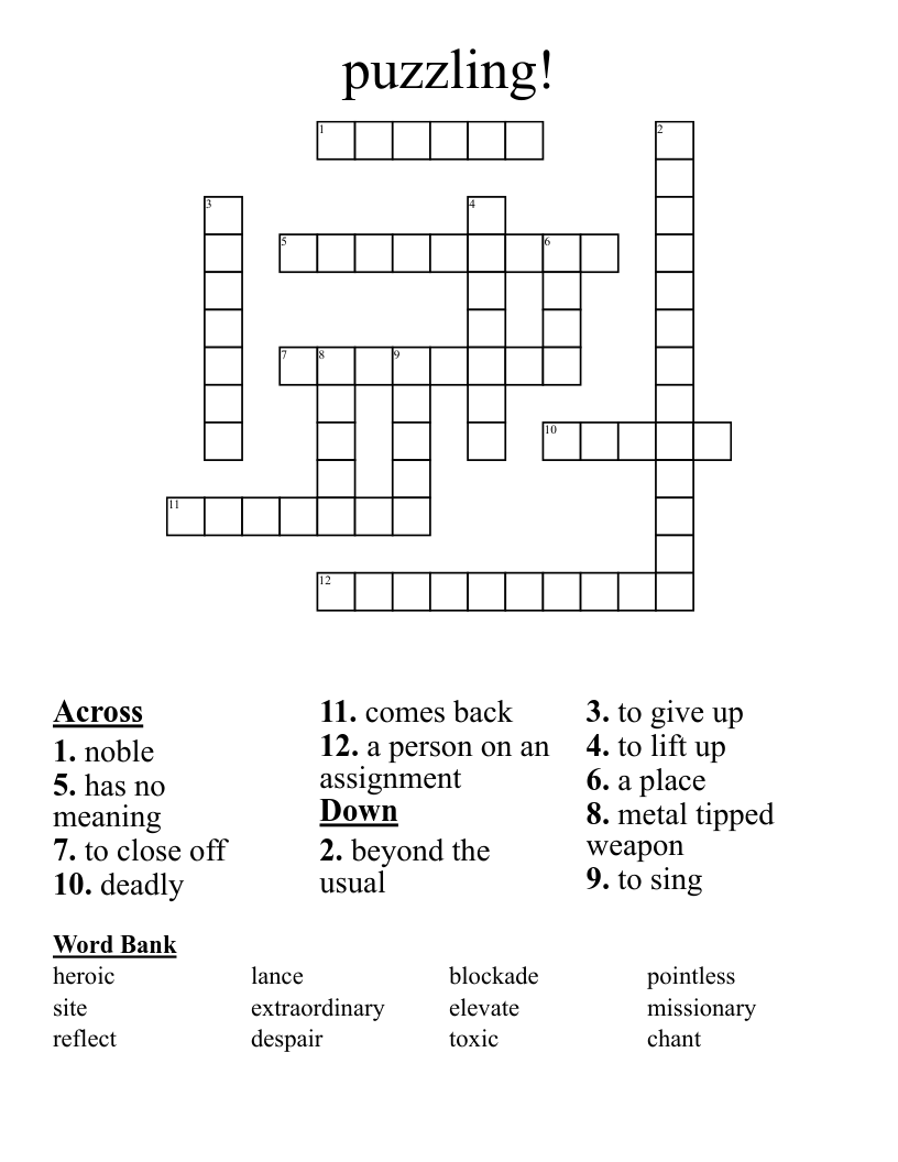 Puzzling Crossword WordMint