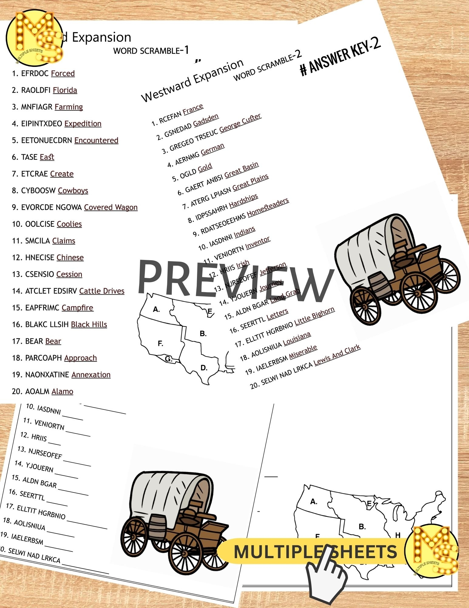 Westward Expansion Crossword Puzzle
