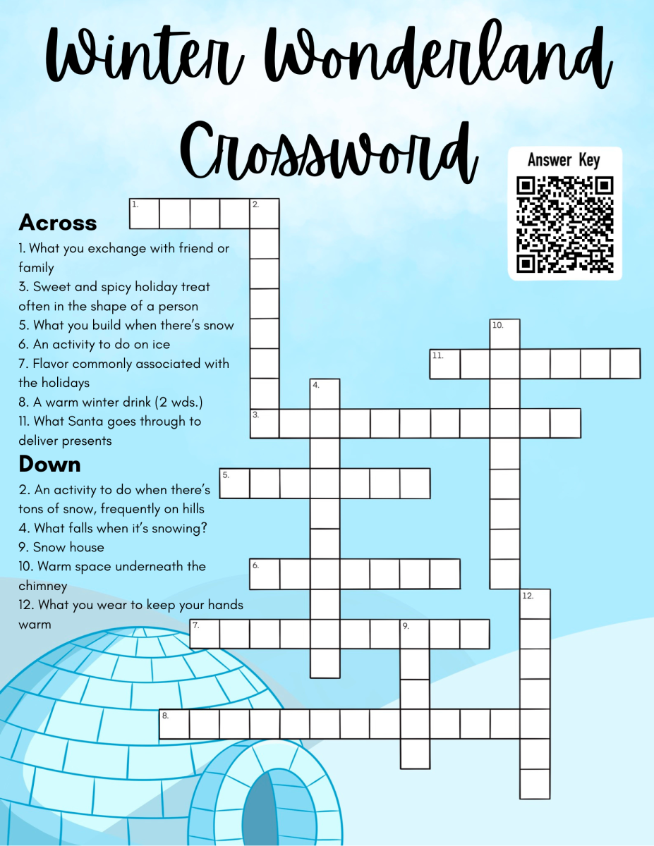 Winter Crossword The Claw