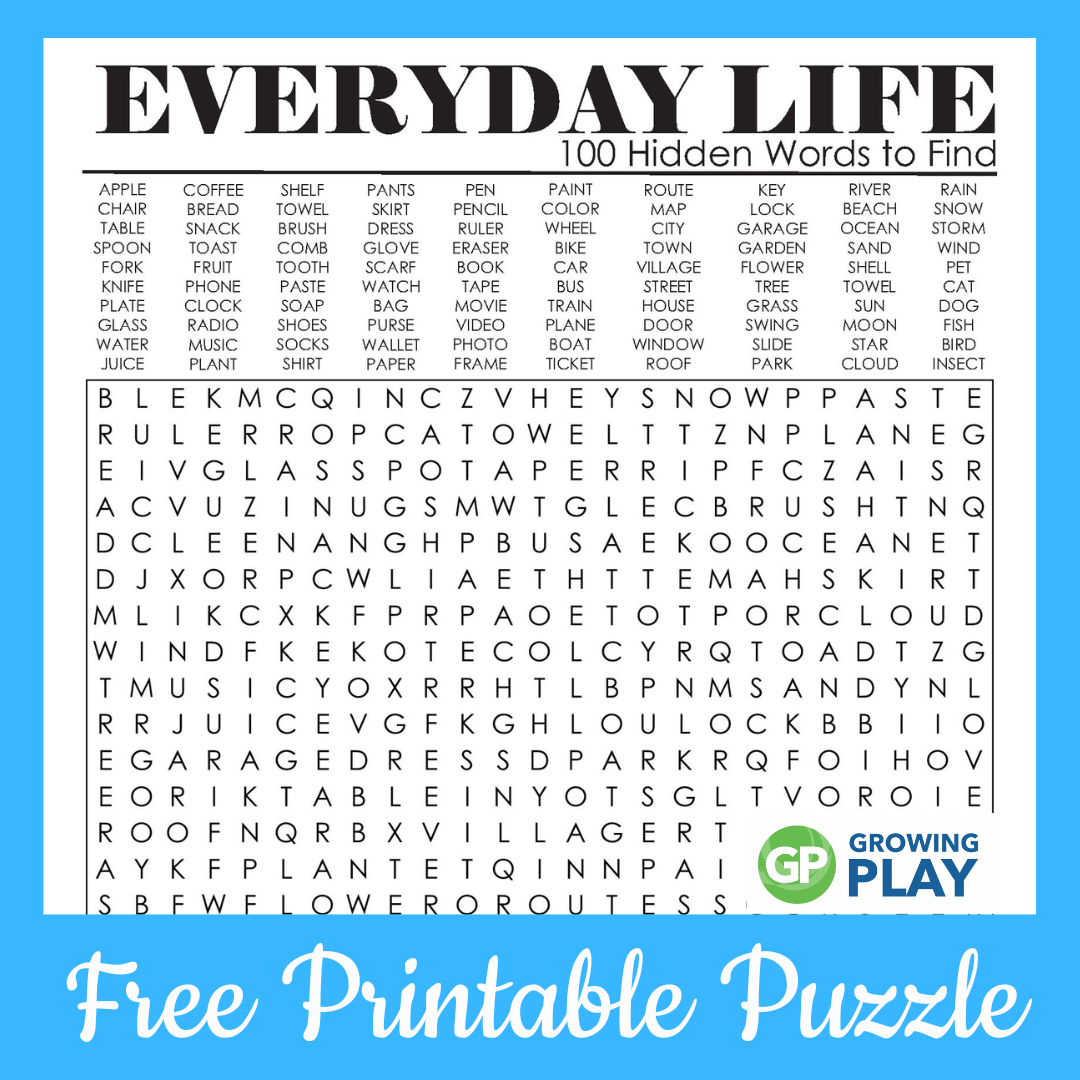 Free Kids Crossword Puzzles Printables Hard