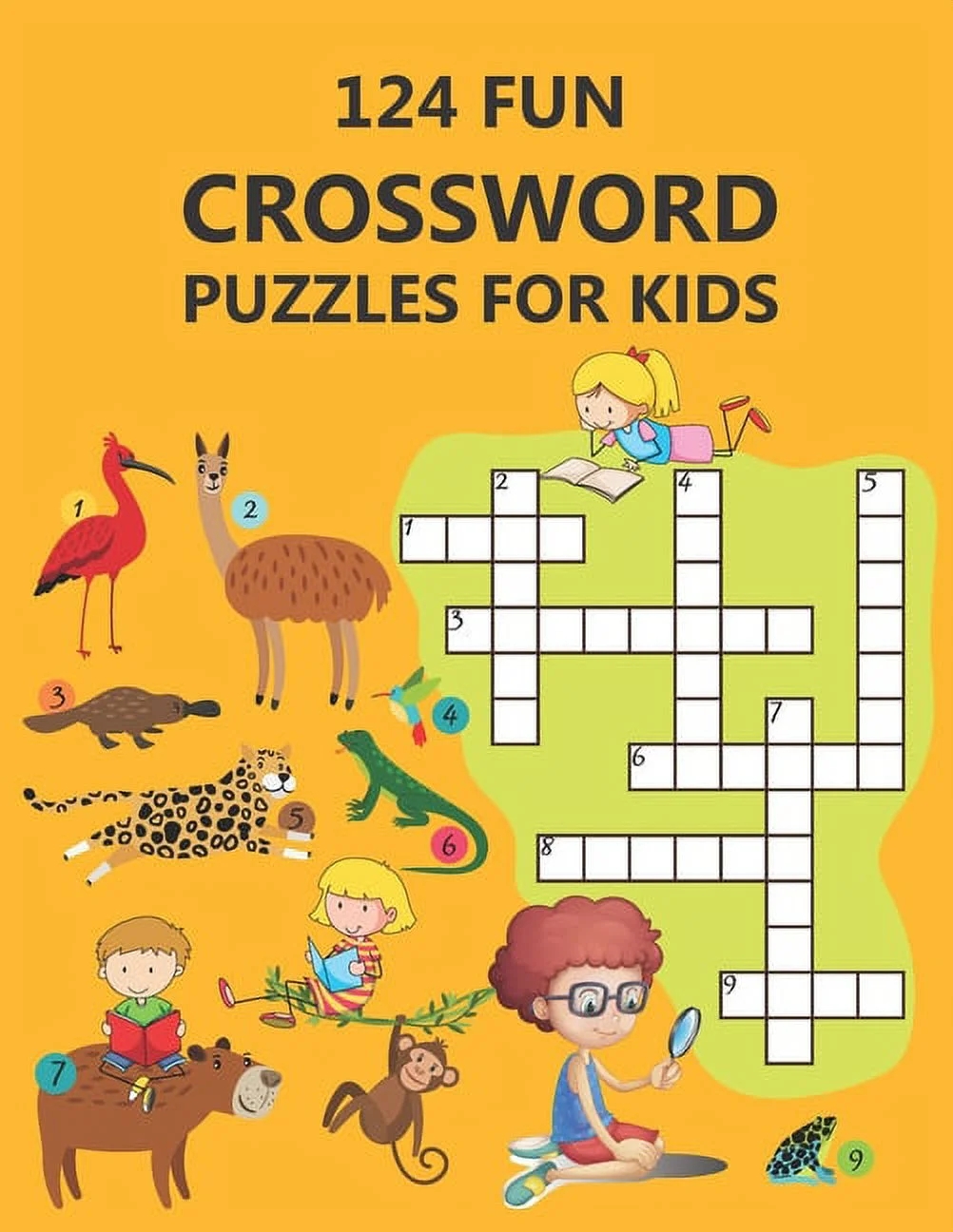 124 Fun Crossword Puzzles For Kids First Children Crossword Puzzle Book For Kids Age 6 7 8 9 And 10 And For 3rd Graders Kids Crosswords Easy Word Learning Activities For Kids Paperback Walmart