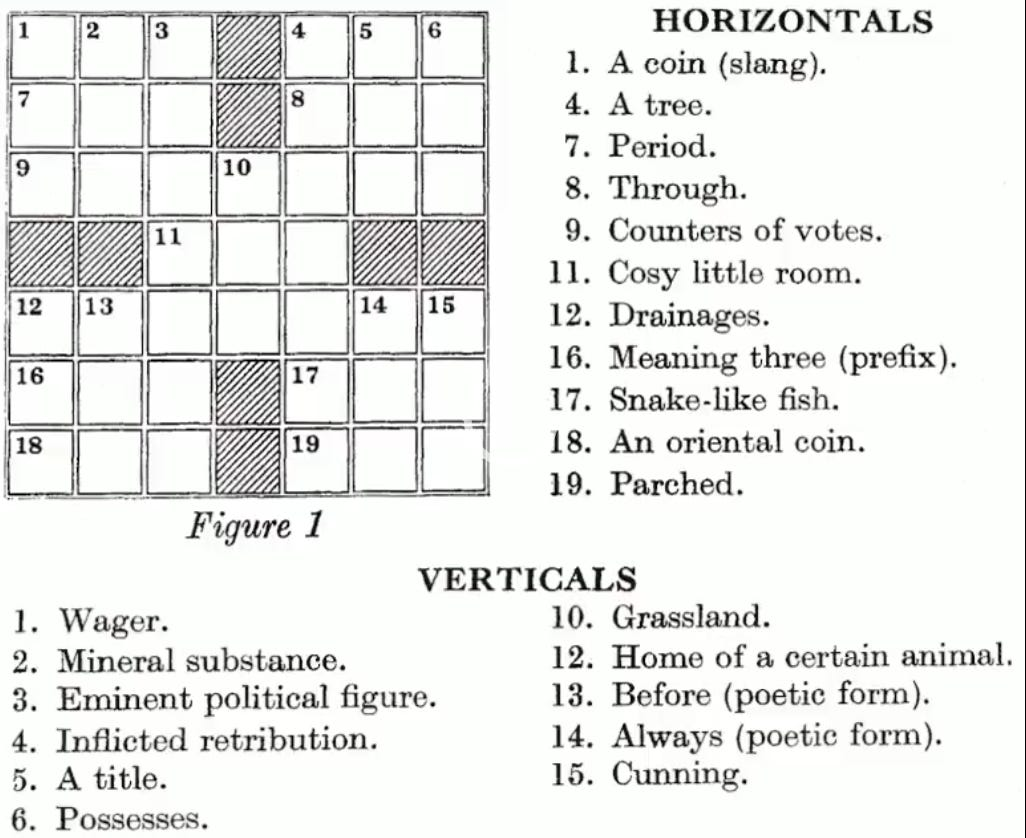 Minneapolis Tribune Crossword Puzzle