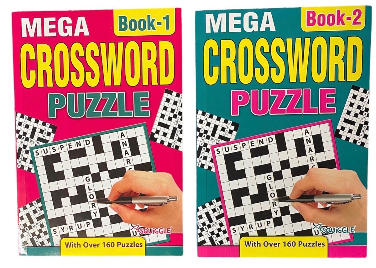 2 X Crossword Puzzle Book Books Mega 320 Powerful Puzzles A5 Pages Trivia EBay
