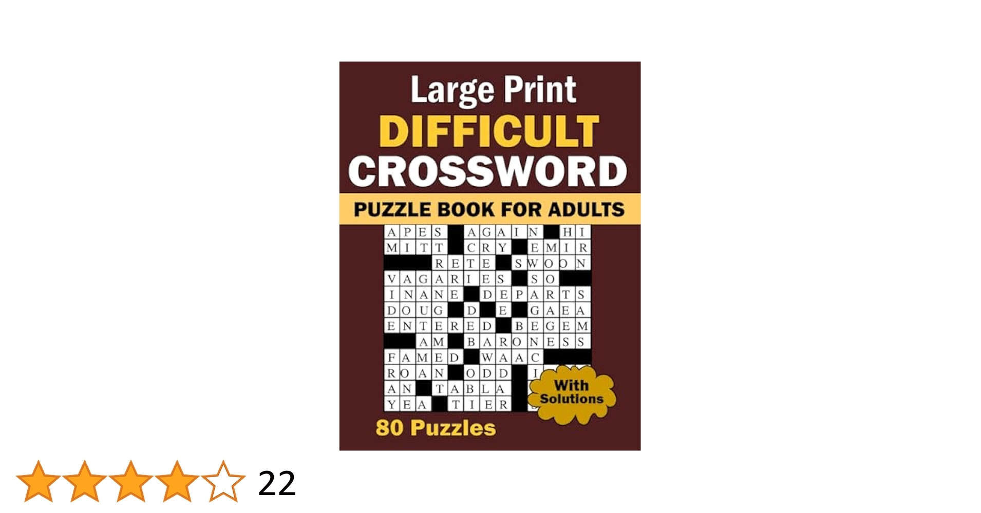 2024 Large Print Difficult Crossword Puzzle Book For Adults 80 Large Print Moderate Difficulty Adult And Senior Crossword Puzzles With Solutions