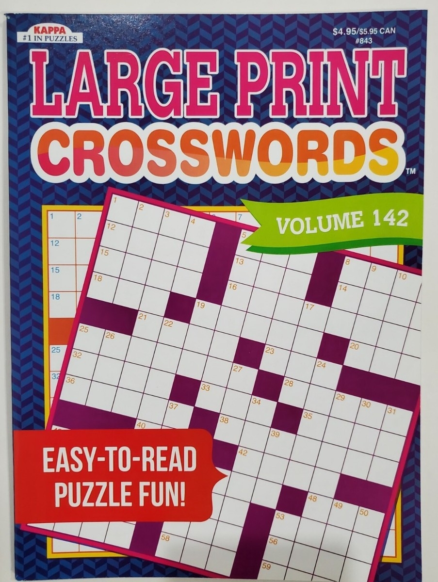 4 Kappa Puzzles Large Print Crosswords Activity Books Vol 142 151 Easy To Read EBay