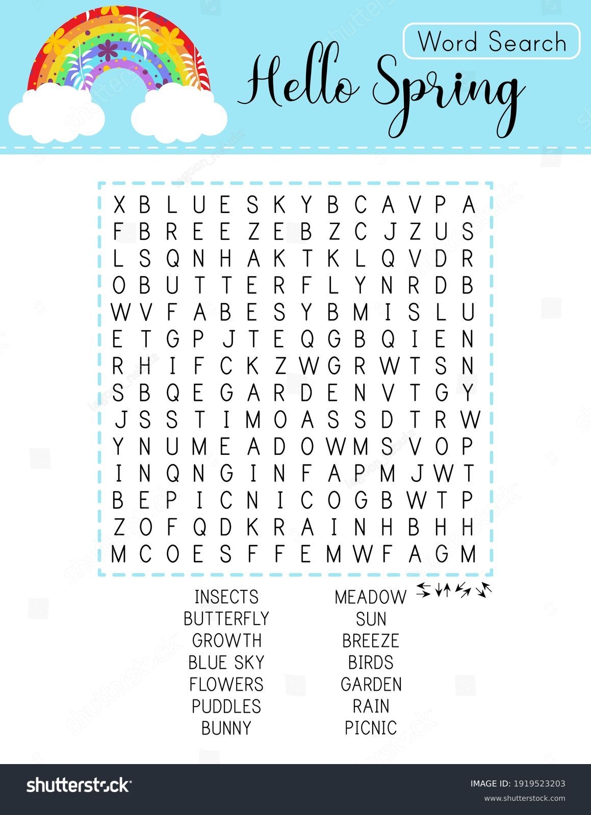 Crossword Search Puzzle