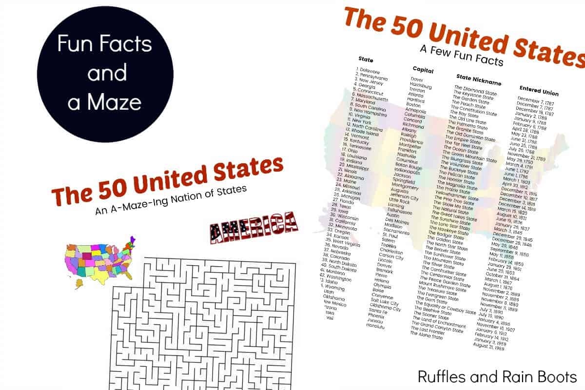 50 States Printable Reading Comprehension Games And More Ruffles And Rain Boots