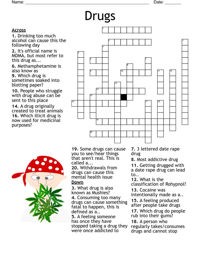 ADDICTION RECOVERY Crossword WordMint