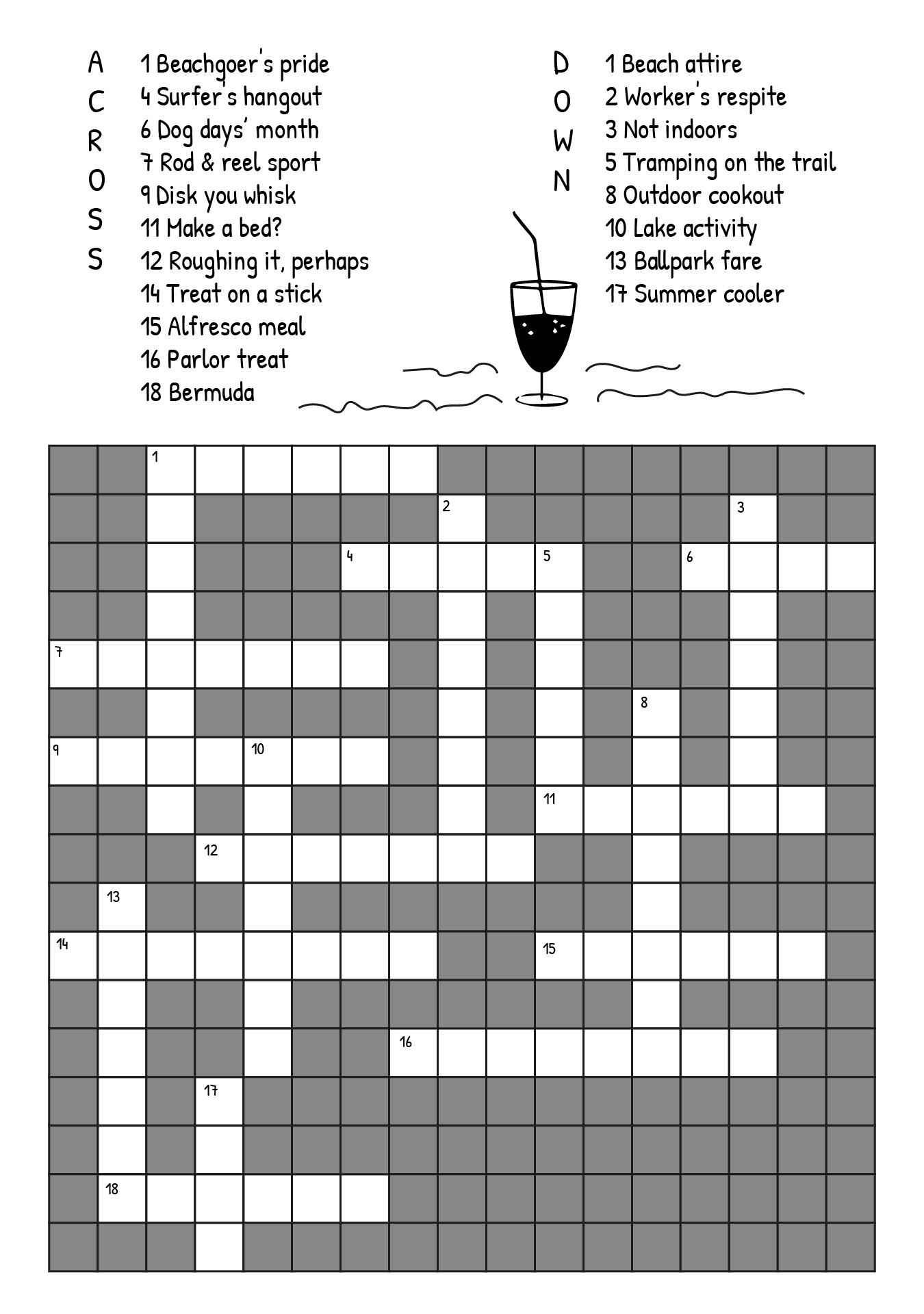Printable Crossword Puzzles For Adults