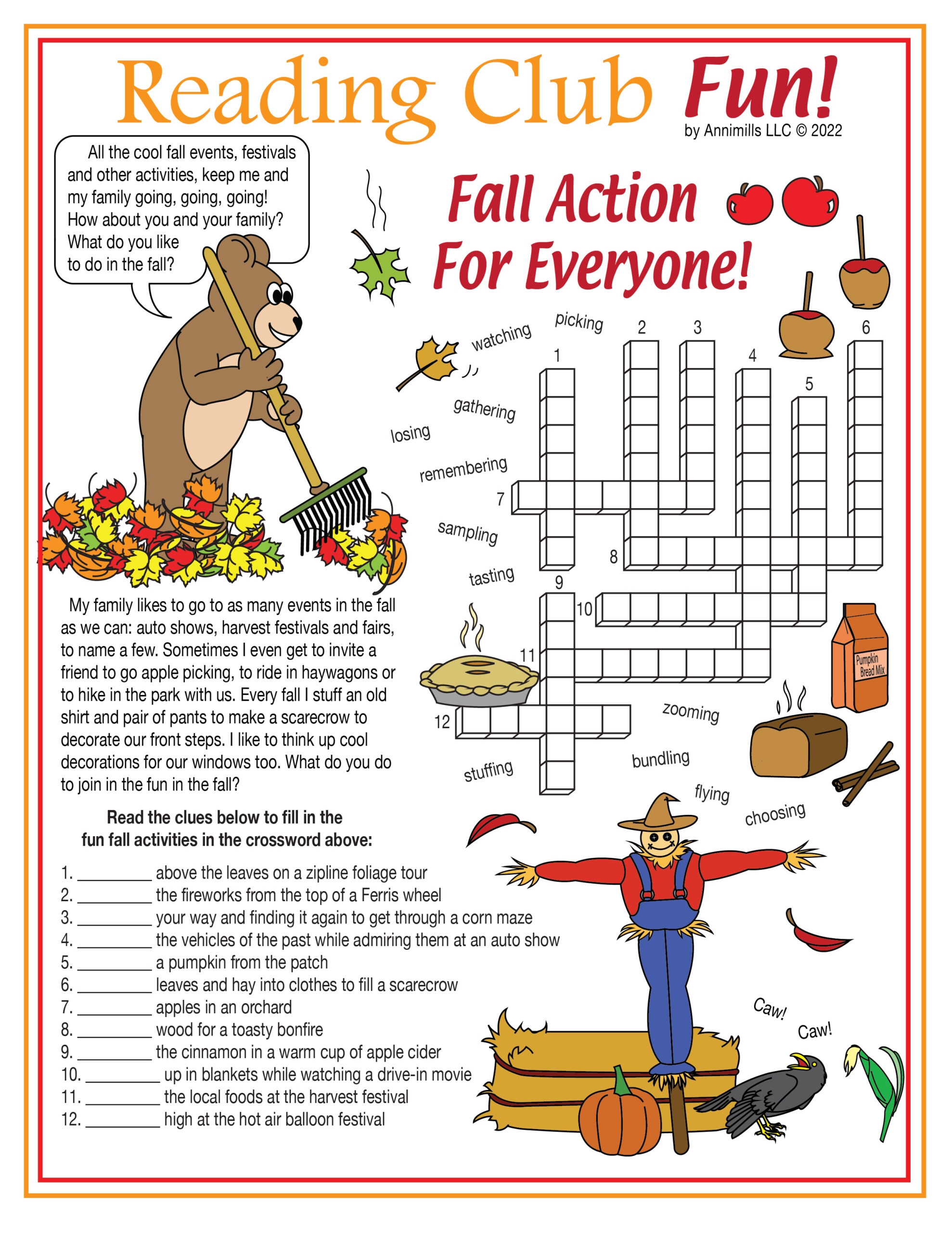 Crossword Puzzles Fall Themed