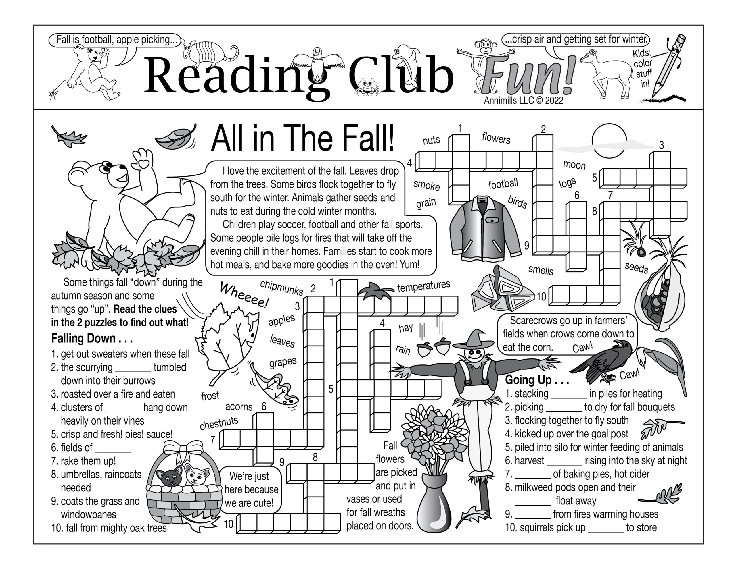 All In The Fall Puzzle Set Autumn Crosswords Word Searches And More Made By Teachers