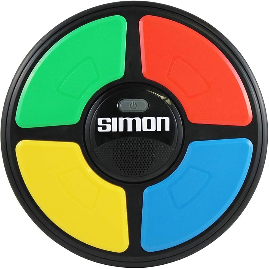 Amazon Basic Fun Simon Electronic Game With Digital Screen And Built In Counter 9 Inch Diameter Toys Games