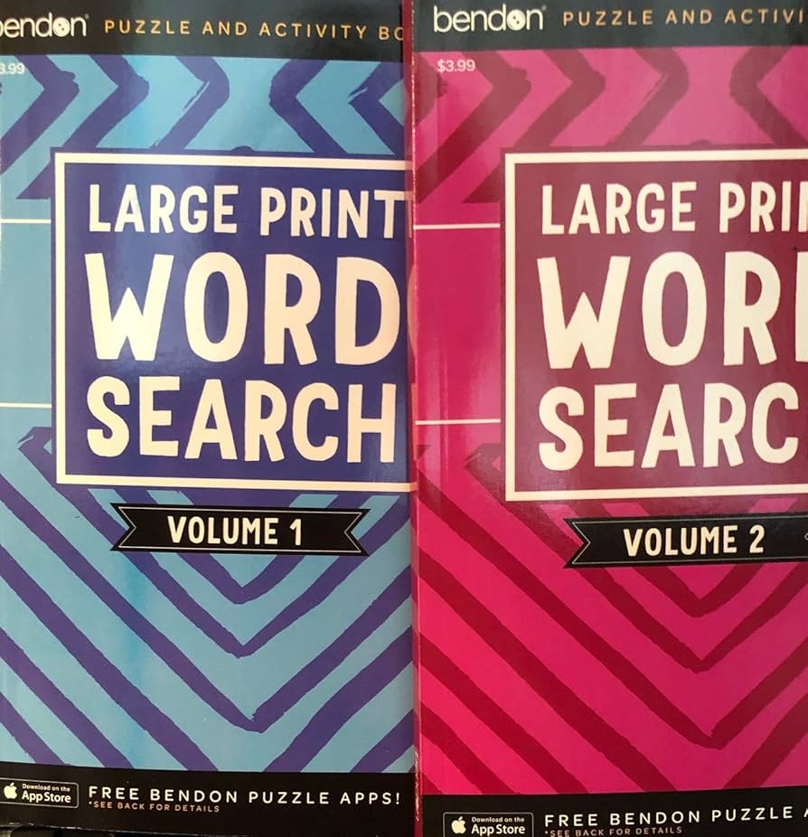 Amazon BENDON Large Print Search Digest Size VOL 1 2 Toys Games