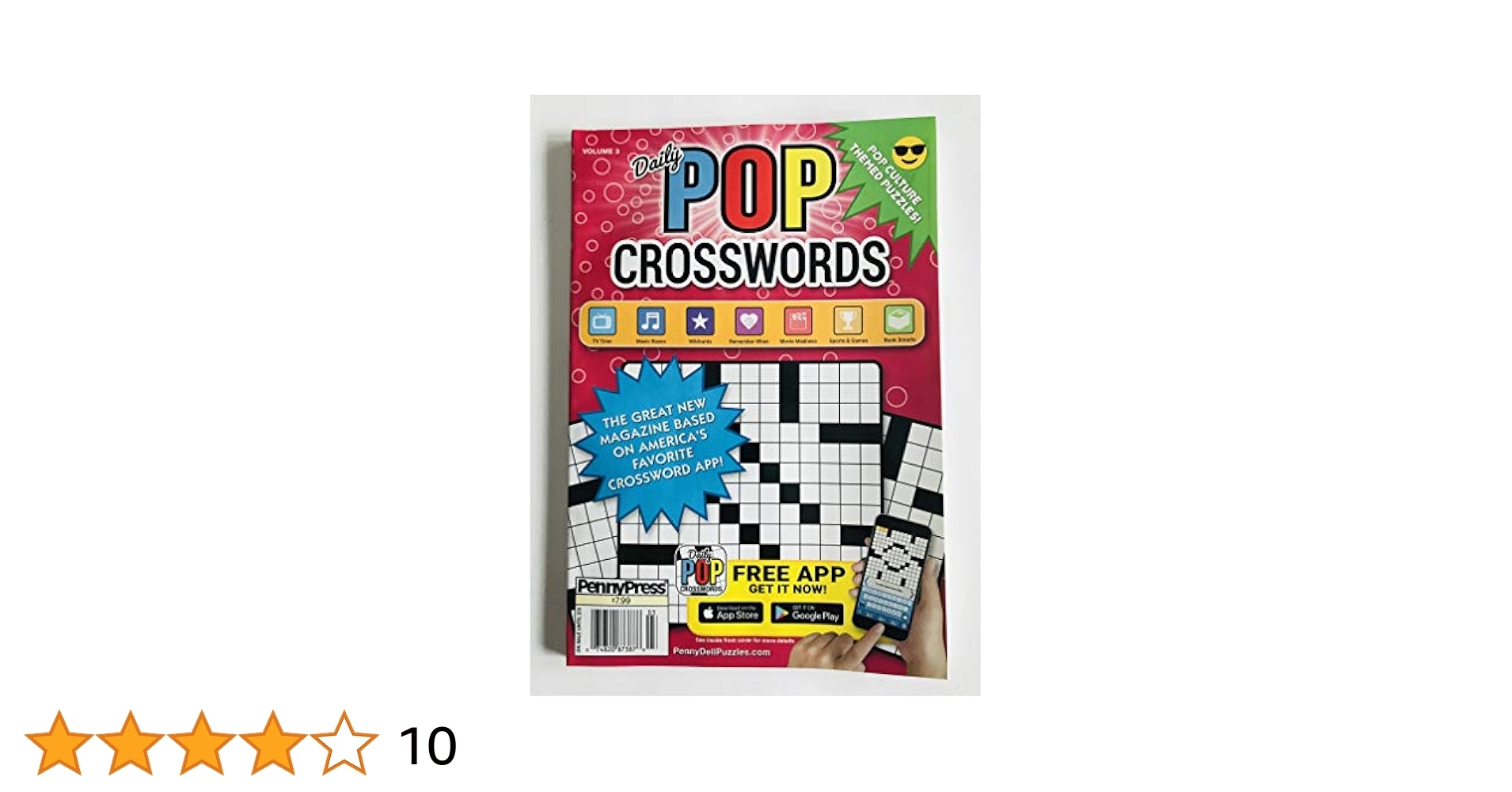 Amazon Daily Pop Crosswords Puzzles Volume 3 Pop Culture Themed Crosswords By Penny Press 0689205649483 PennyDell Books