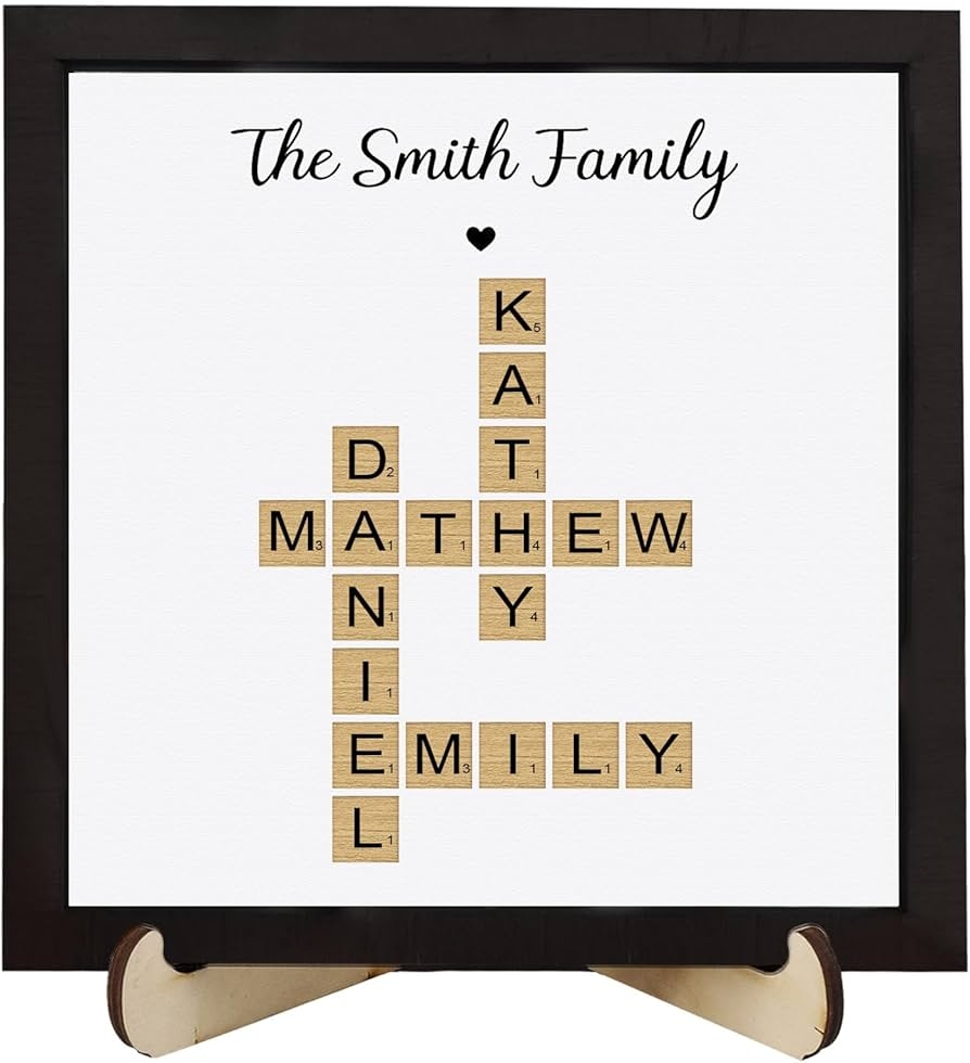 Amazon Personalized Crossword Family Name Puzzle Wall Decor 