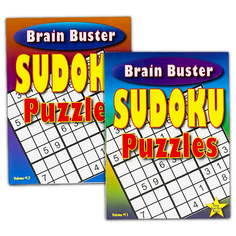 Amazon Sudoku Crossword Puzzle Books For Adults Seniors Super Set Bundle Of 6 Jumbo Crossword And Sudoku Puzzle Books Plus Pens And Bookmark Over 550 Puzzles Total Toys Games