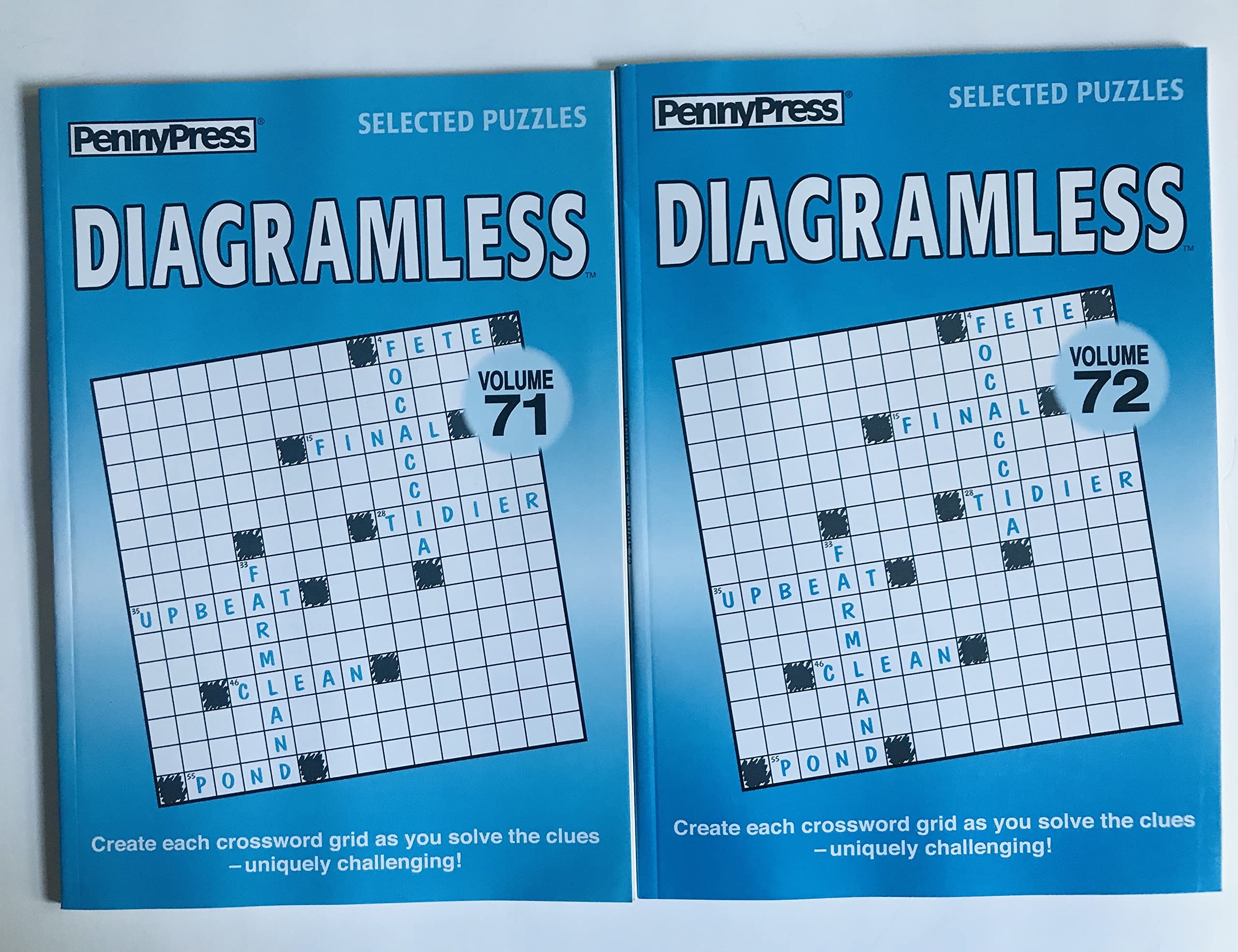 Amazon Volumes 71 And 72 Of Diagramless Crossword Puzzles 