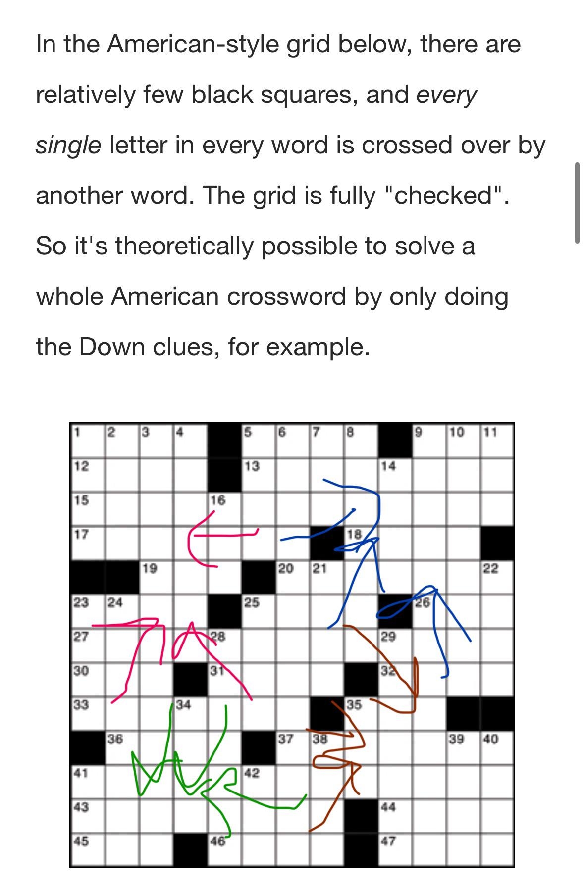 American Crossword Rules R crossword