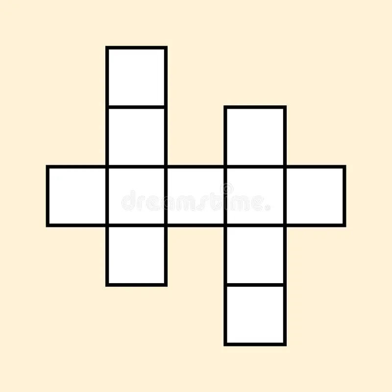 An Empty Grid Template For3 word Crossword Puzzle Stock Vector Illustration Of White Riddle 279714061