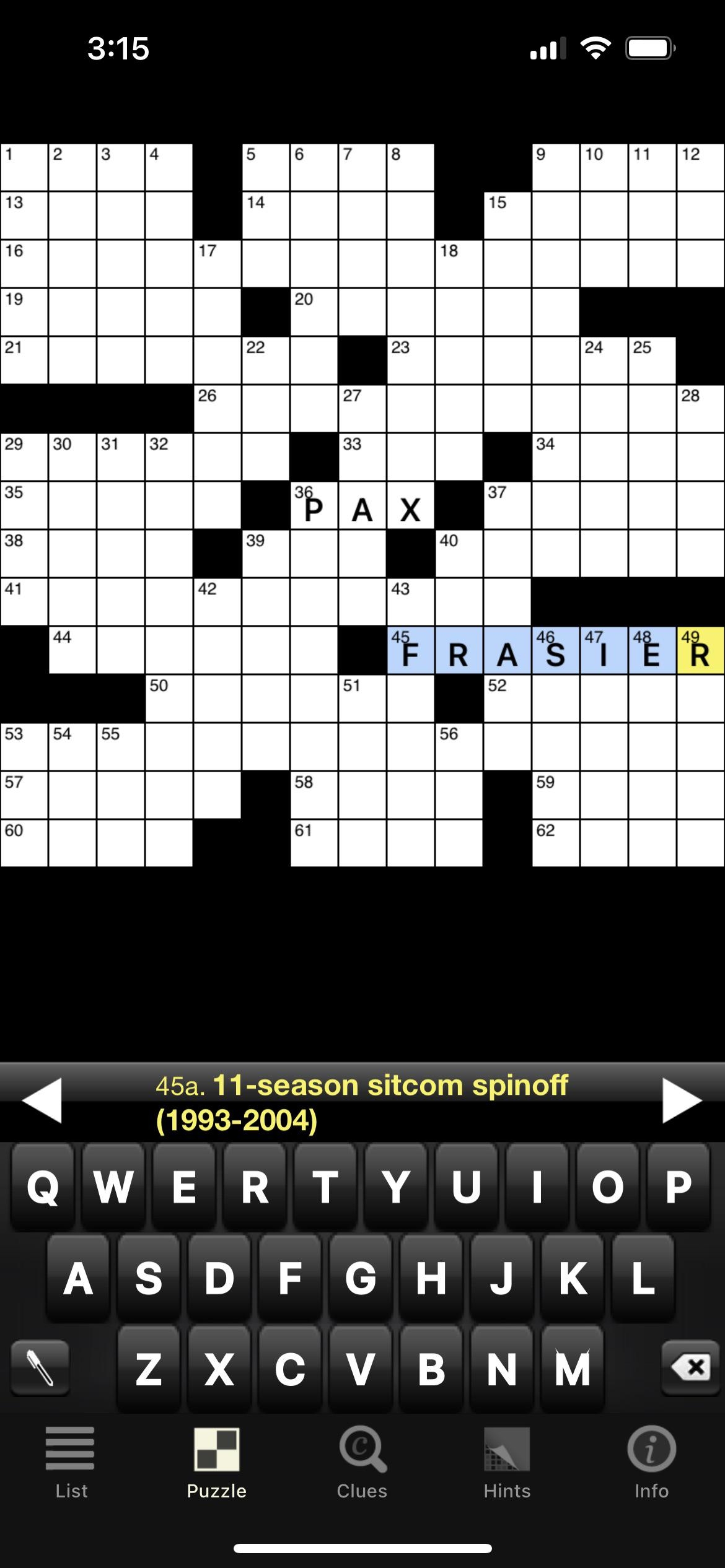 Easy Crossword Puzzle App