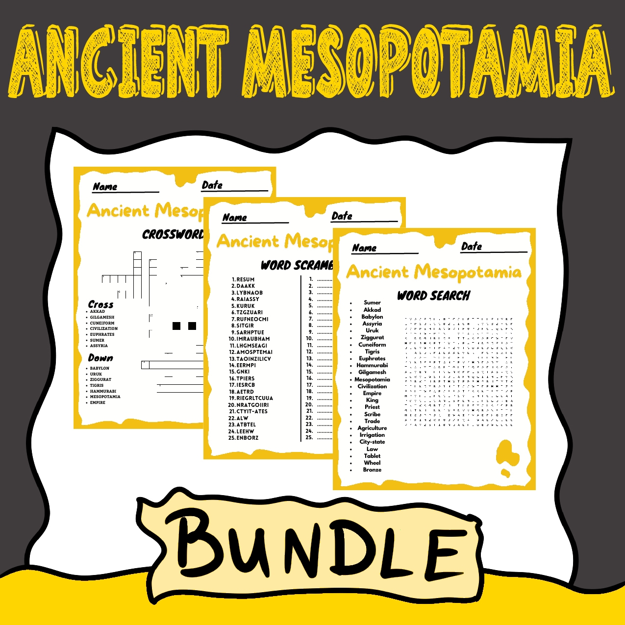 Mesopotamia Crossword Puzzle