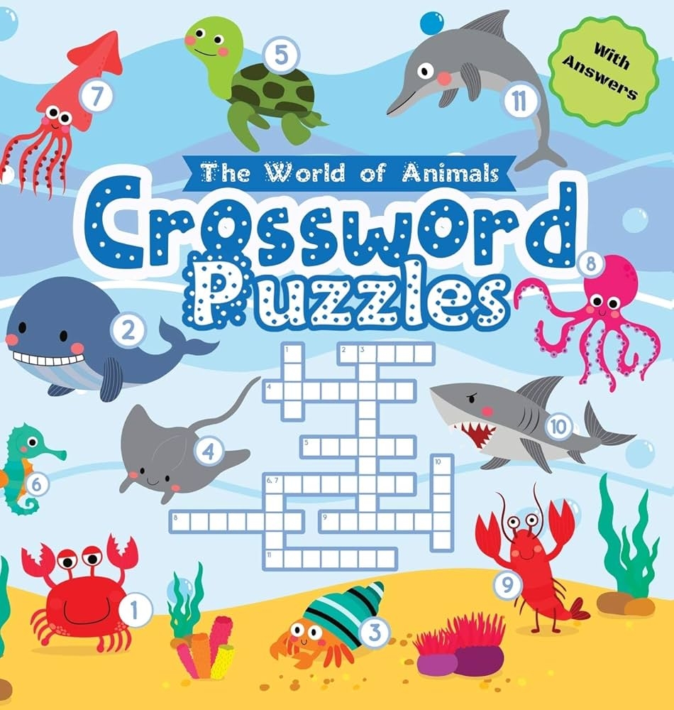 Animal Crossword Puzzles For Kids Fun Educational Puzzles To Boost Vocabulary Spelling And Animal Knowledge For Kids Ages 6 8 Grades 1 3 Hardcover Gift Edition Gumpington Benjamin C 9788395766848 Amazon Books