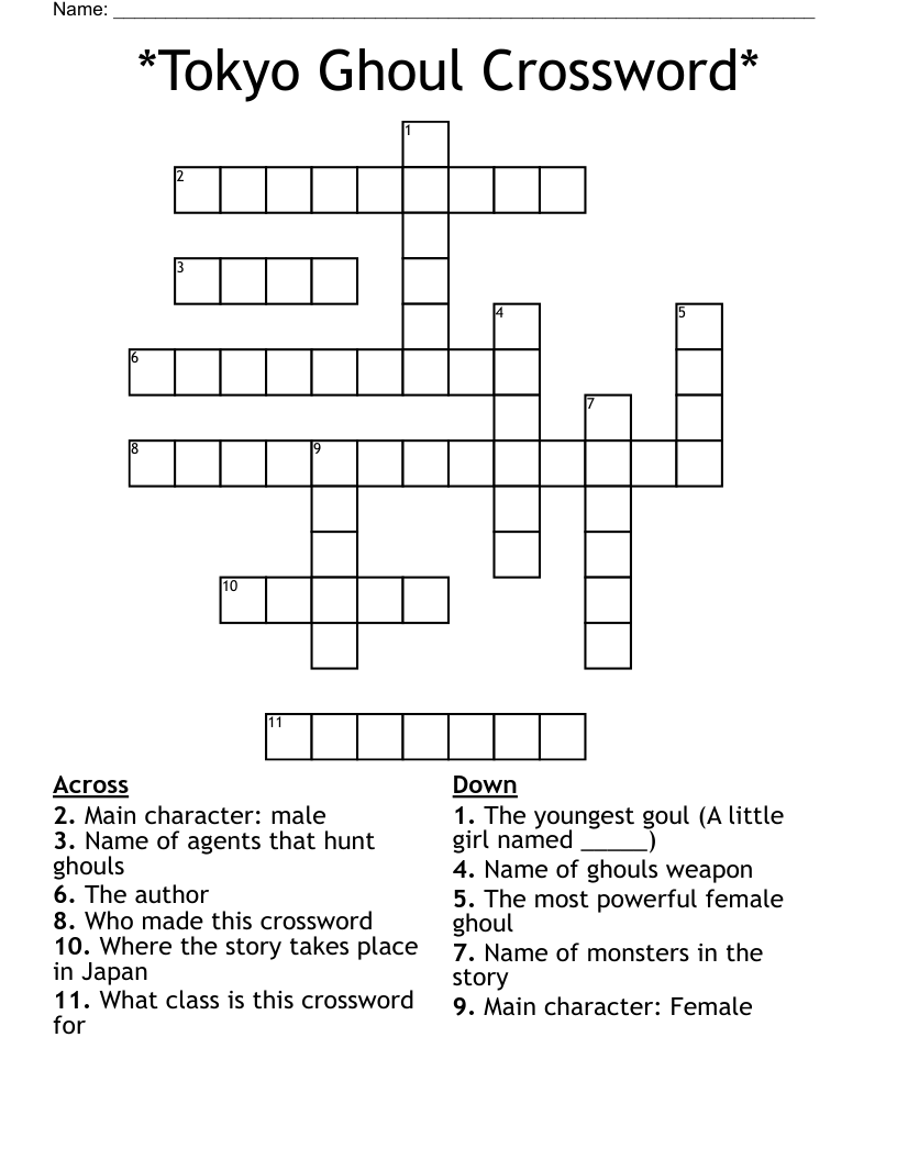 Anime Manga Crosswords Word Searches Bingo Cards WordMint