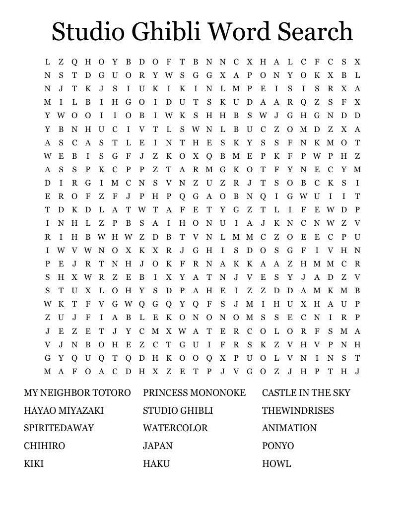 Anime Manga Crosswords Word Searches Bingo Cards WordMint