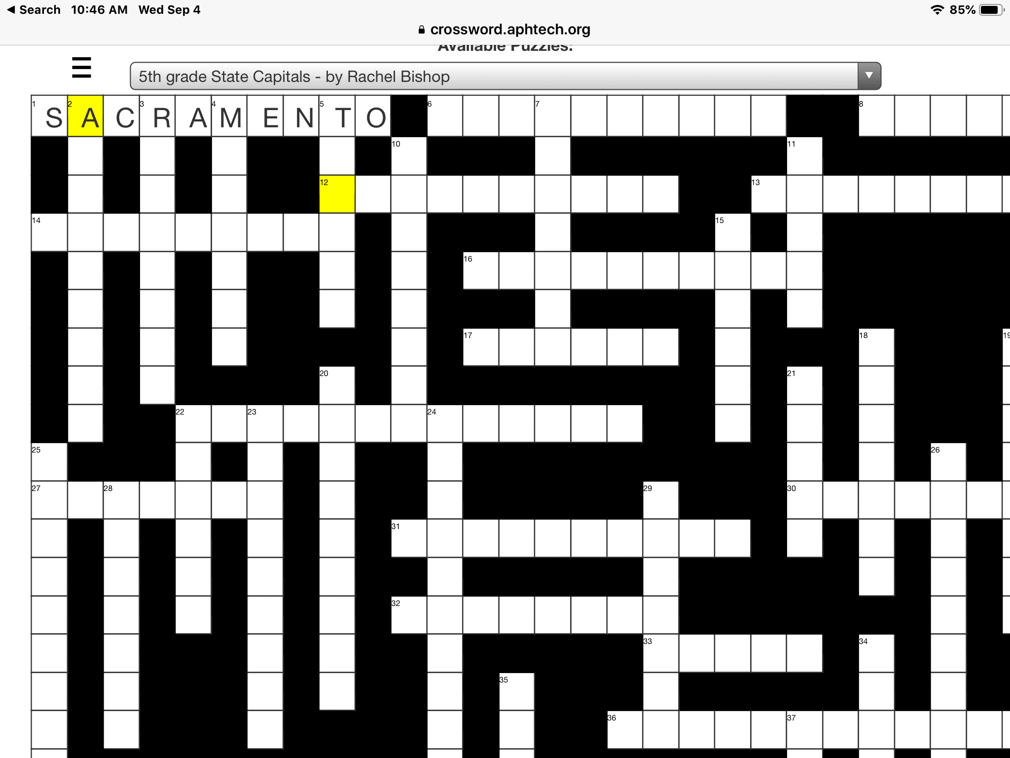 APH Accessible Crossword Puzzle App Review Perkins School For The Blind