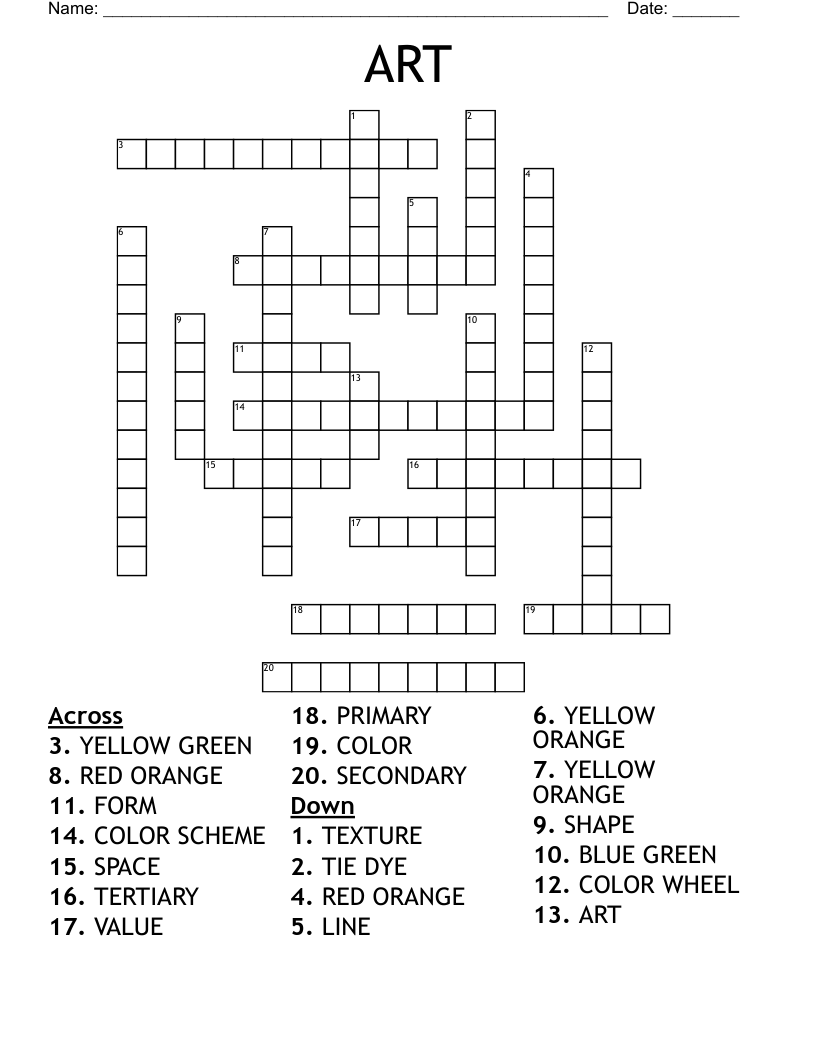 Crossword Puzzle Art