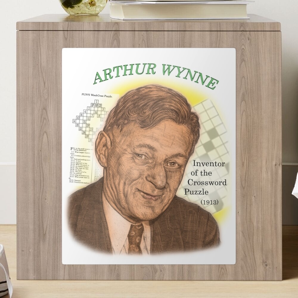 Arthur Wynne Inventor Of The Crossword Puzzle Sticker For Sale By Eedeeo Redbubble