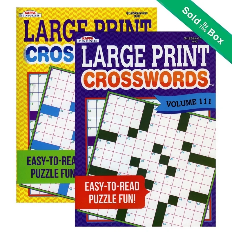 Bazic Products 84300 KAPPA Large Print Crosswords Pack Of 48 Walmart