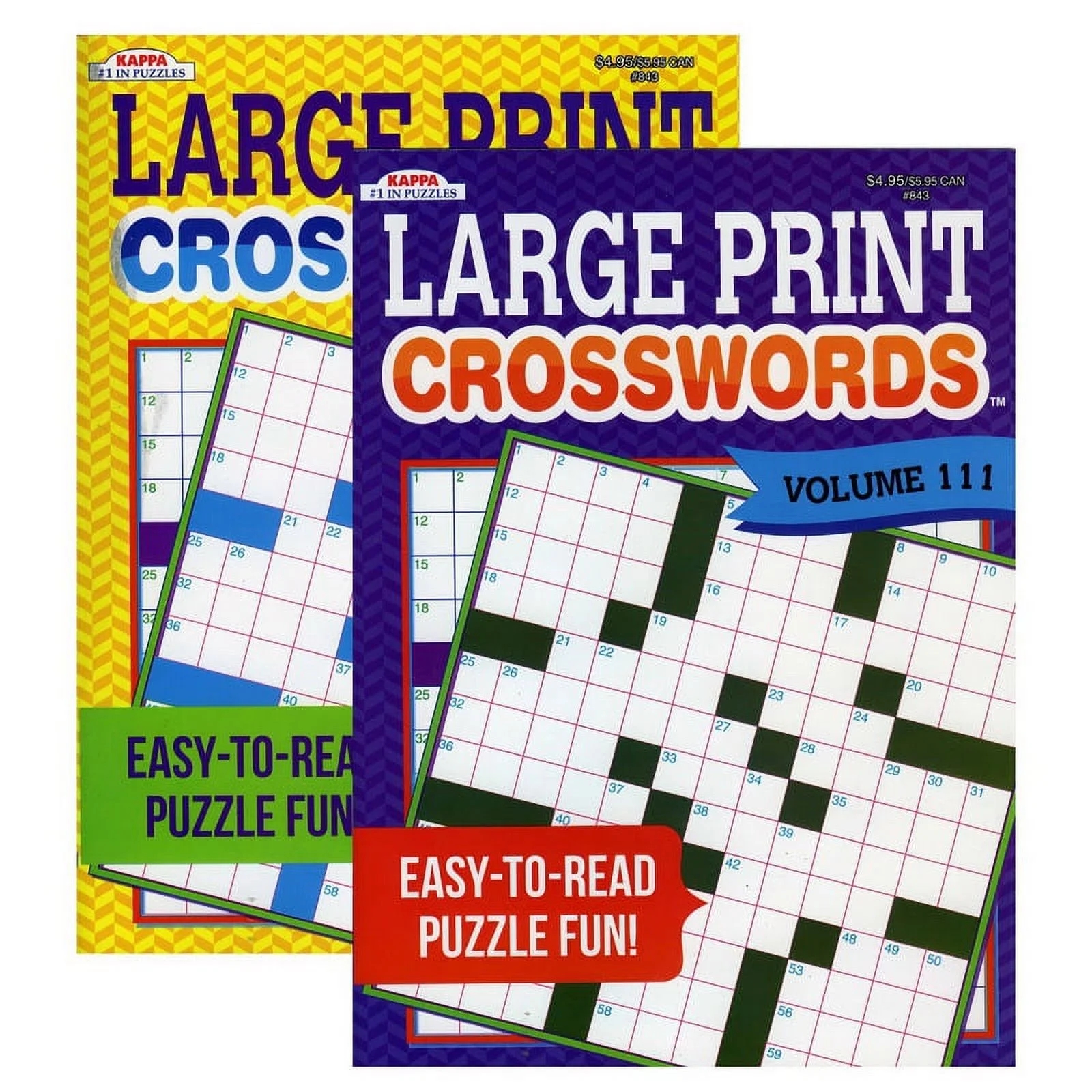 Bazic Products 84300 KAPPA Large Print Crosswords Pack Of 48 Walmart