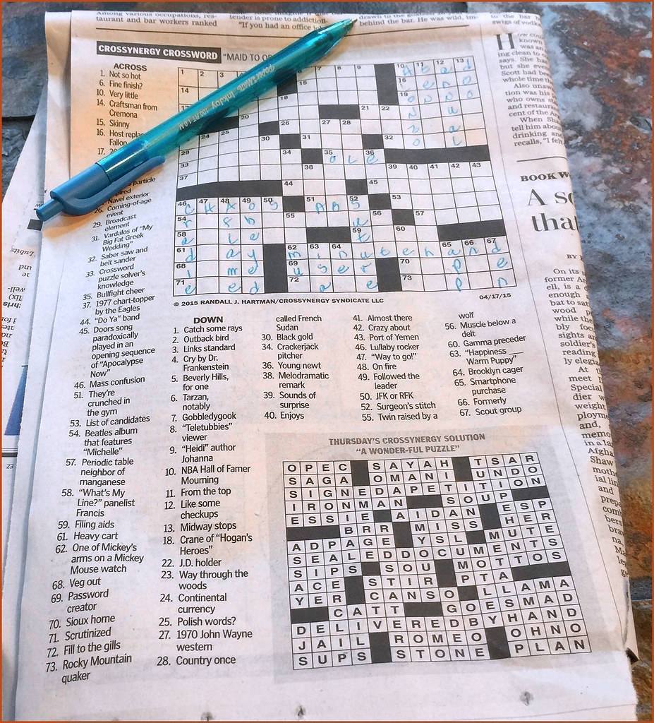 Beth s Unfinished Crossword Puzzle The Washington Post Flickr