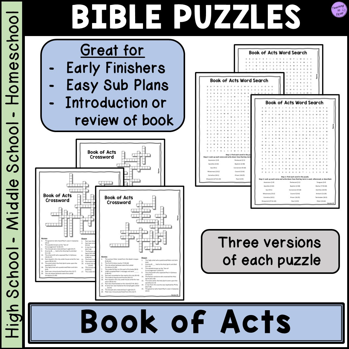 Christian Crosswords Puzzles Printables