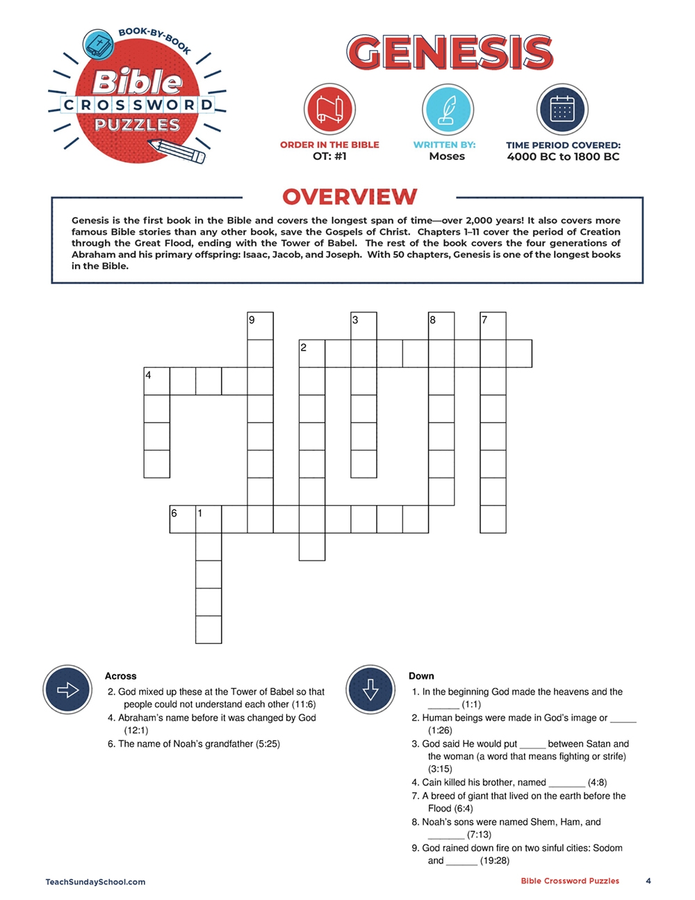 Printable Bible Crossword Puzzles