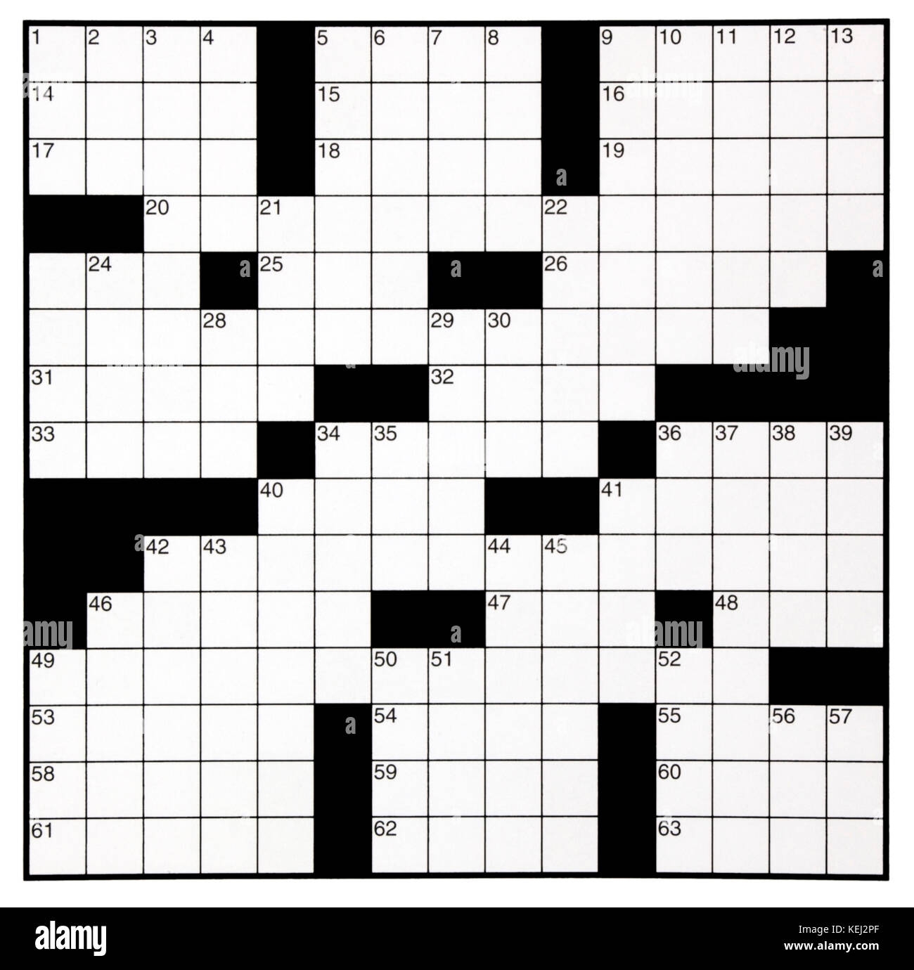 Blank Crossword Hi res Stock Photography And Images Alamy