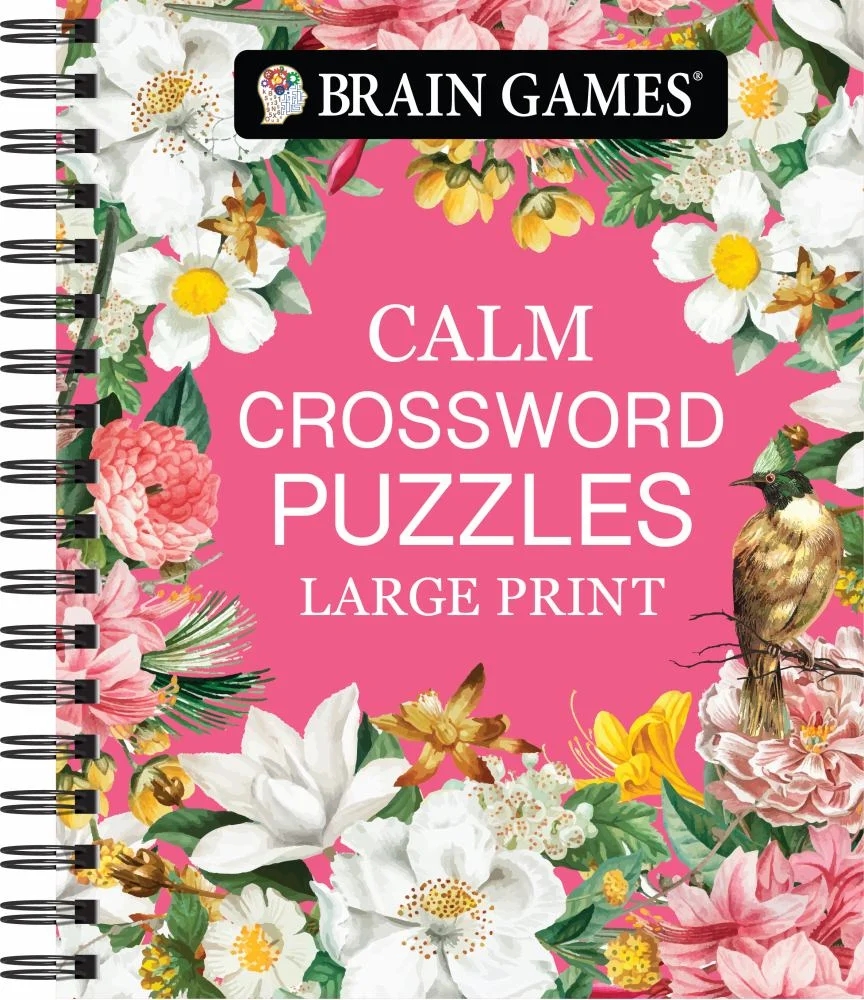 Brain Games Calm Crossword Puzzles Large Print Book 