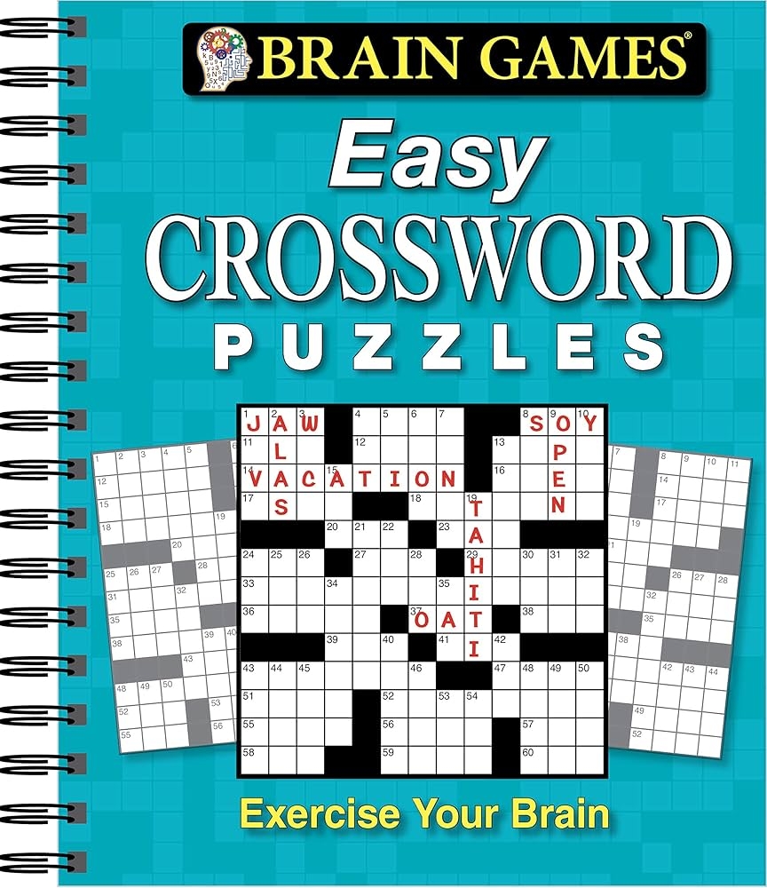 Brain Games Easy Crossword Puzzles 9781450852265 Publications International Ltd Brain Games Books Amazon