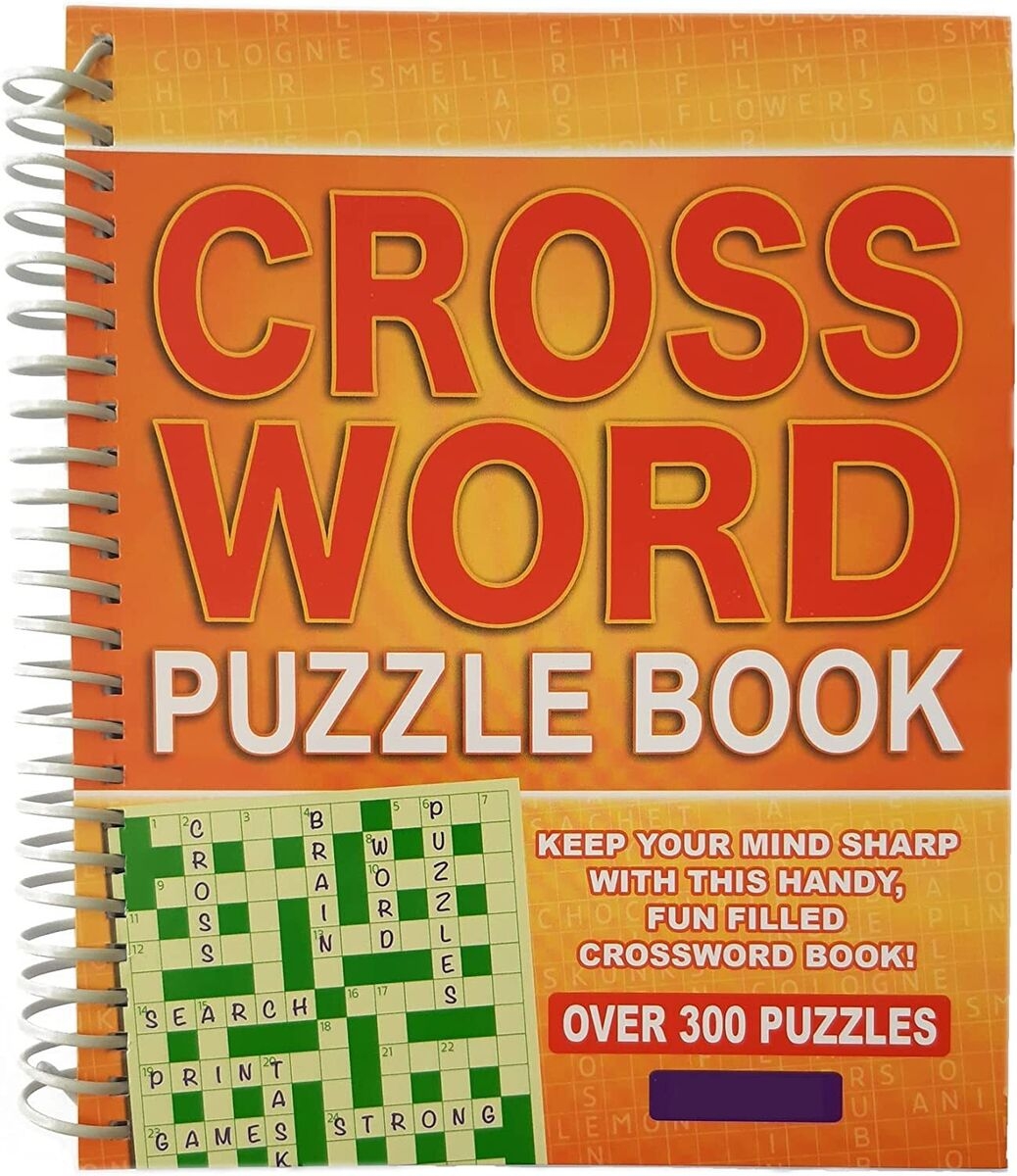 Bumper Crossword Puzzle Book Spiral Bound 300 Puzzle Activity Cross Word Book