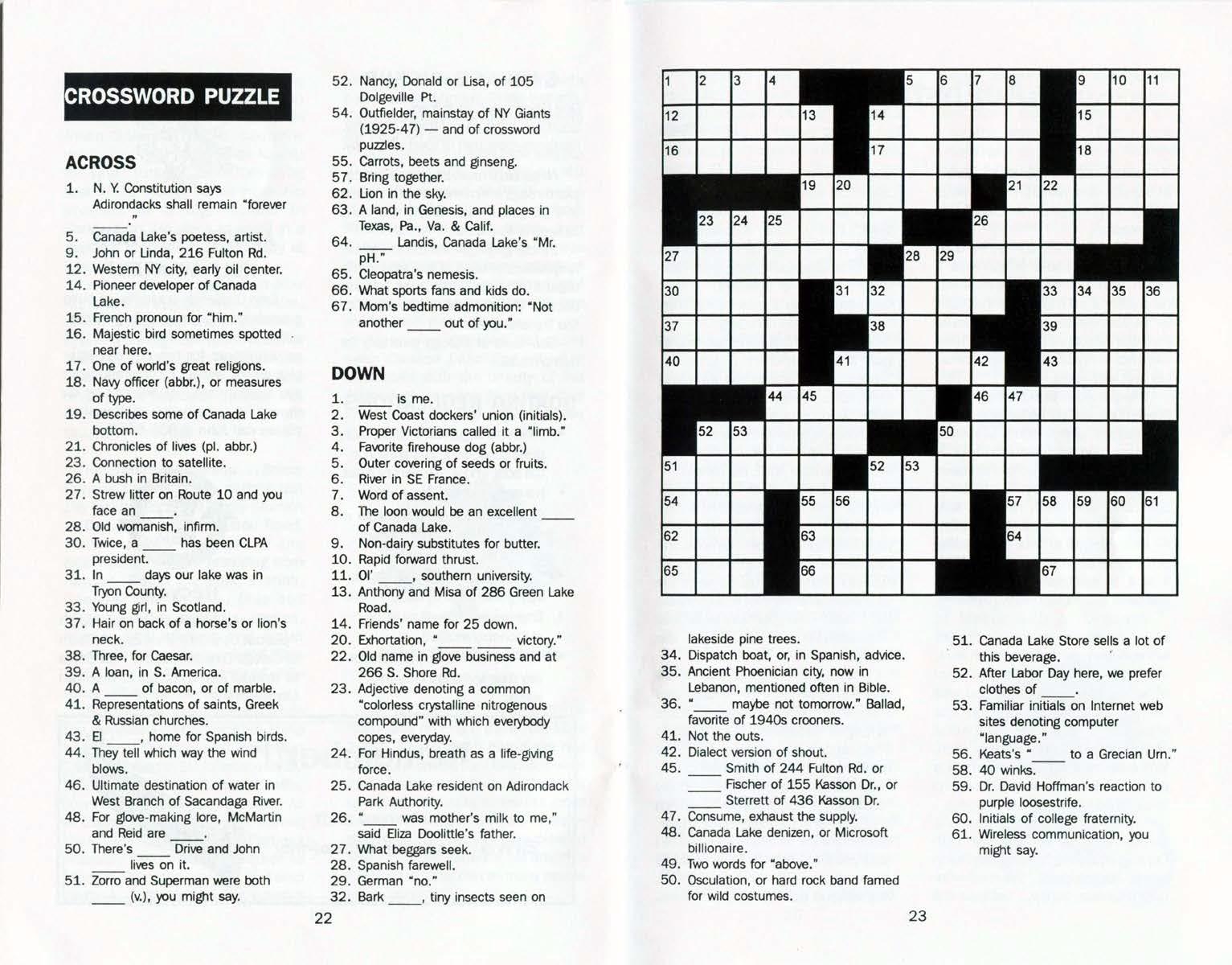 Printable Tv Guide Crossword Puzzles