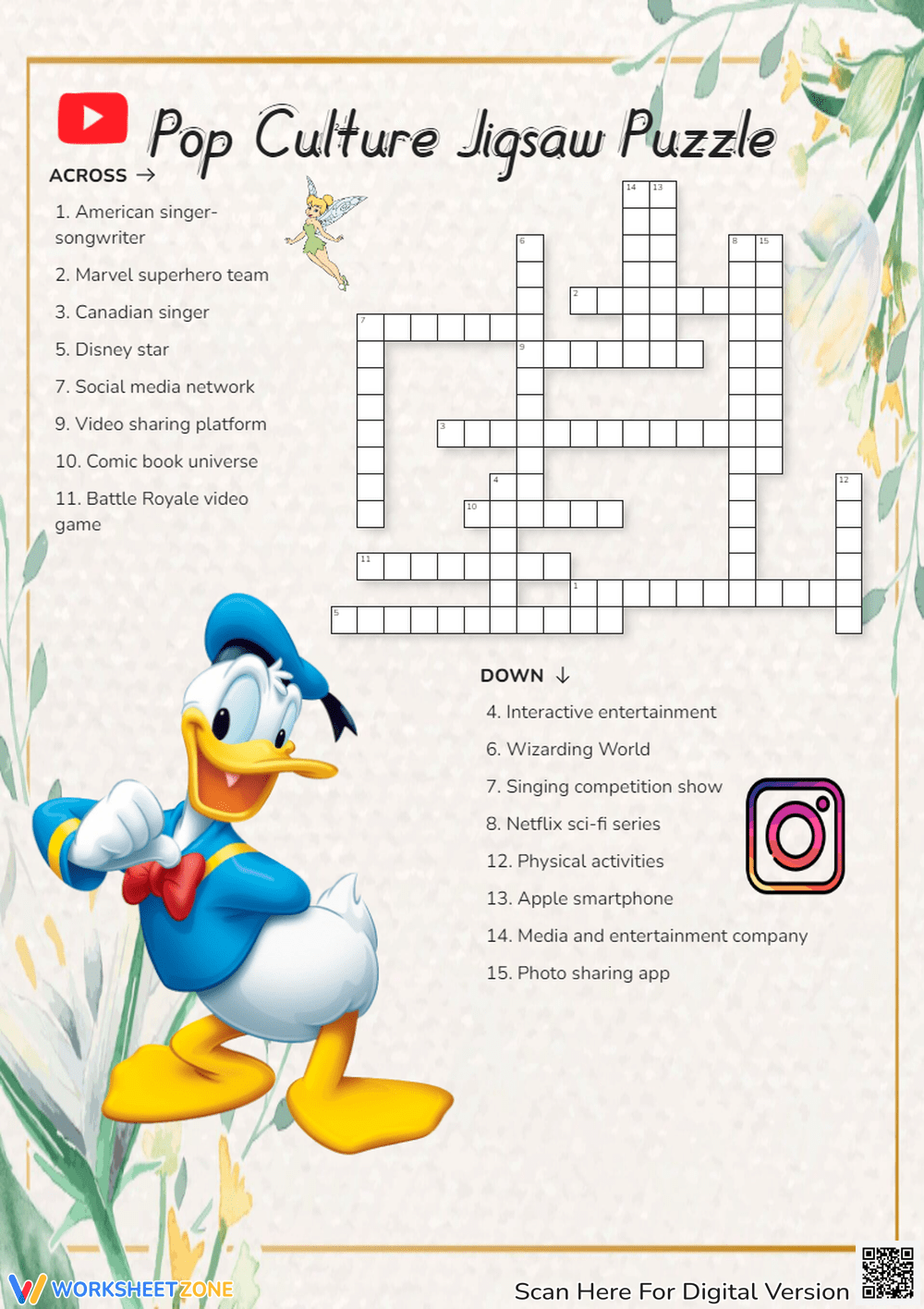 Easy Disney Crossword Puzzles